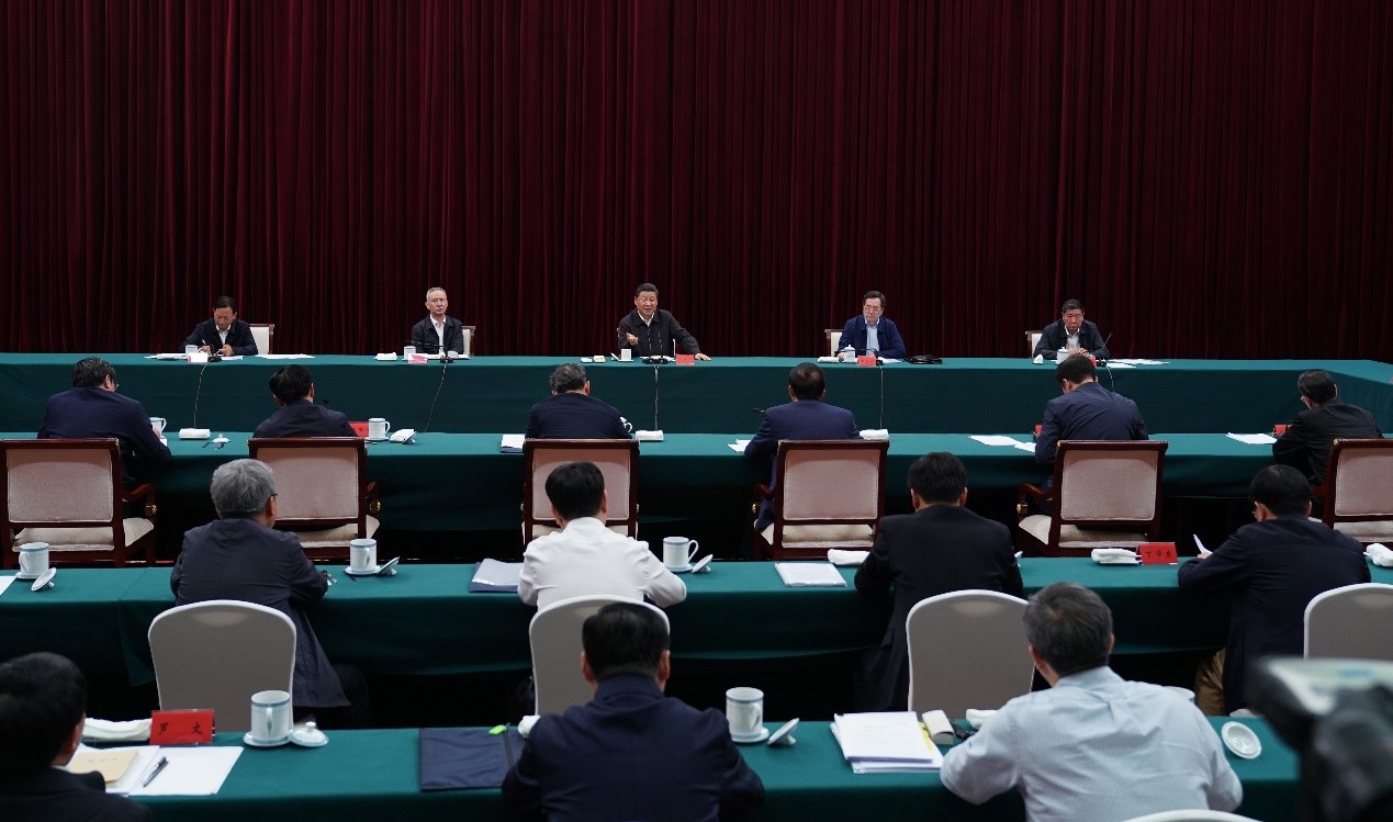2019年5月20日至22日，中共中央總書記、國家主席、中央軍委主席習(xí)近平在江西考察，主持召開推動中部地區(qū)崛起工作座談會并發(fā)表重要講話。新華社記者 謝環(huán)馳 攝 